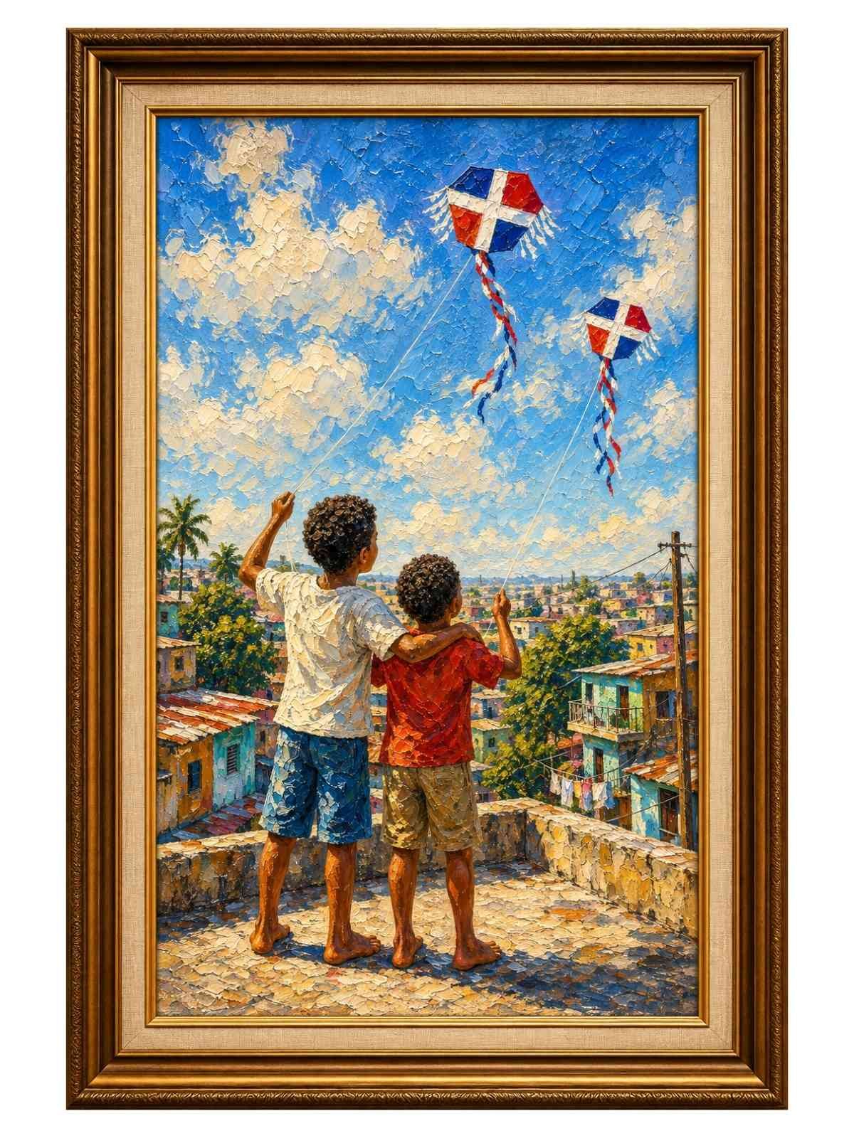 Volando Chichiguas en el barrio
