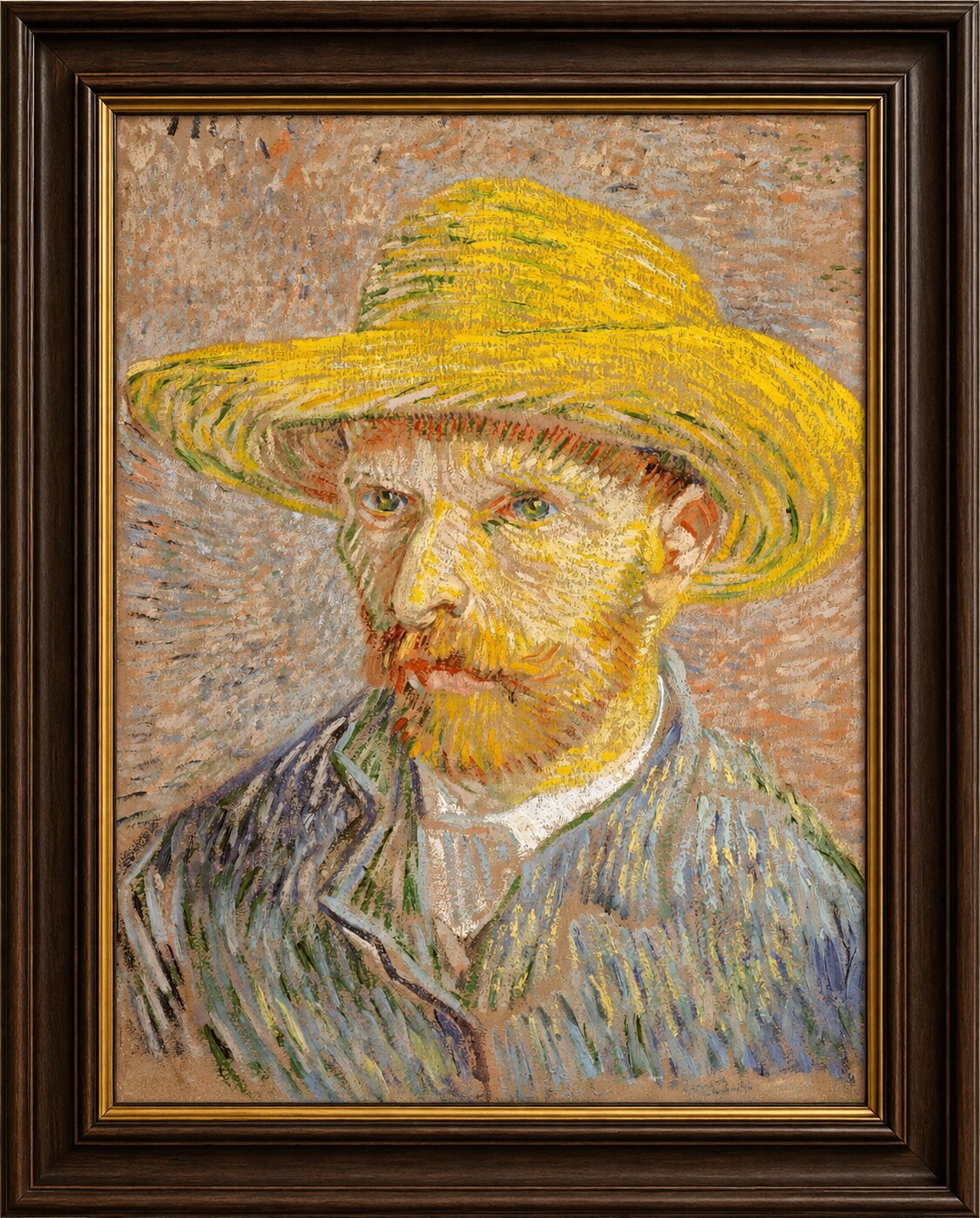 Autorretrato con sombrero de paja de Vincent van Gogh